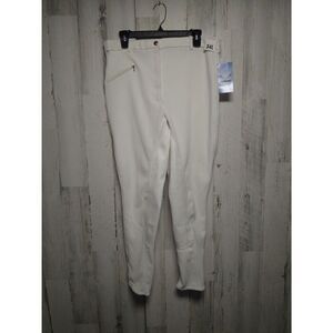 Let's Ride Women’s 34L White Tuffrider Ribbed Full Seat Breeches